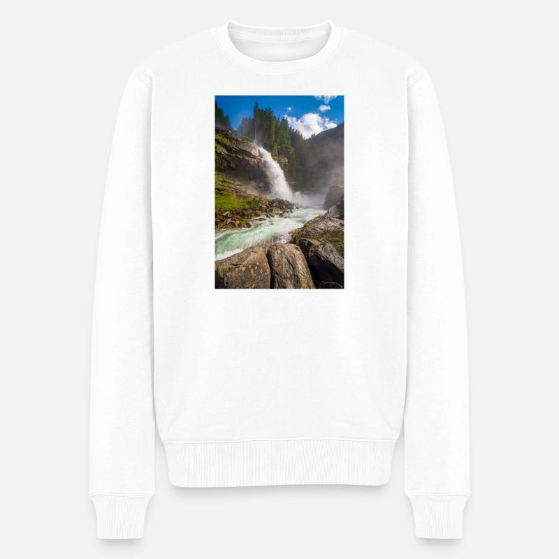 Chutes d’eau de Krimml - Pull Premium bio Homme - blanc