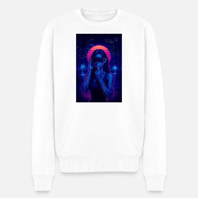 RockyZoo24 - Männer Premium Bio Pullover - Weiß