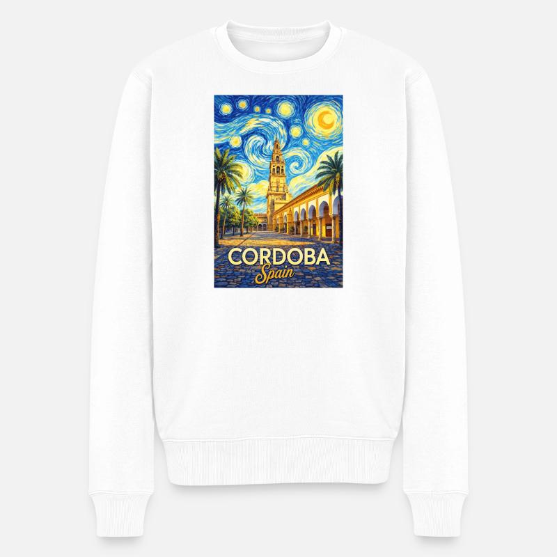 Cordoba Spain - Männer Premium Bio Pullover - Weiß