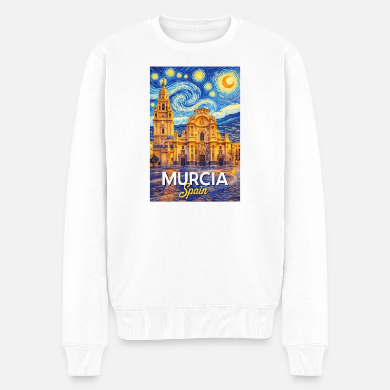 Murcia Spain - Männer Premium Bio Pullover - Weiß