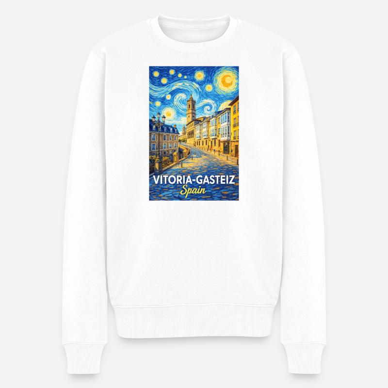Vitoria Gasteiz Spain - Männer Premium Bio Pullover - Weiß