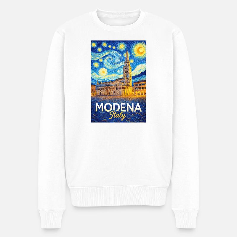 Modena, Italien. - Männer Premium Bio Pullover - Weiß