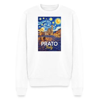 Prato, Italien. - Männer Premium Bio Pullover - Weiß - Vorne - Thijin (182cm)