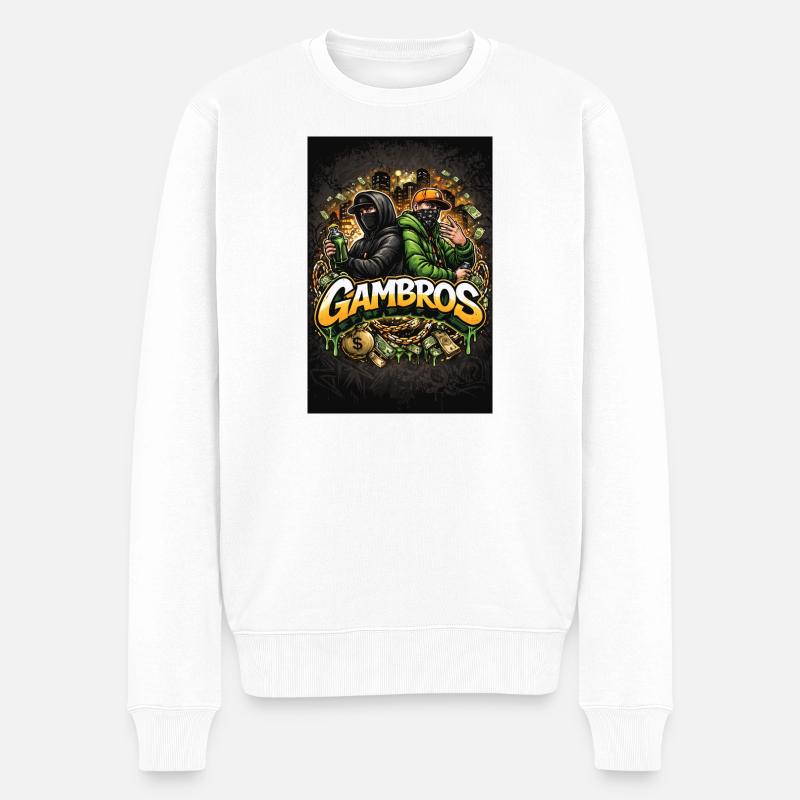 Conception urbaine de Gambros. - Pull Premium bio Homme - blanc