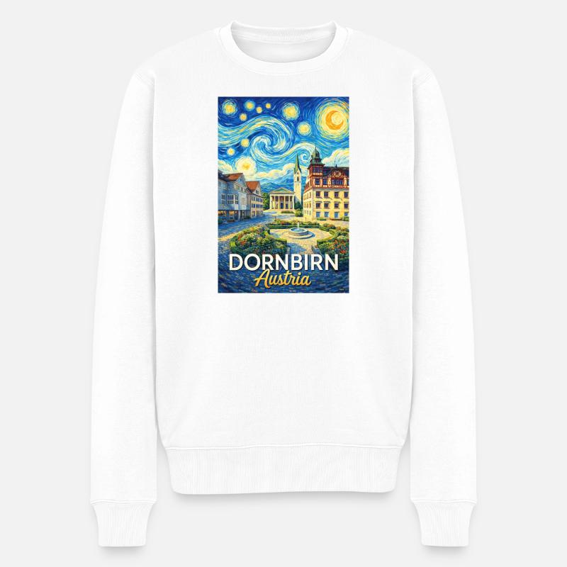 Dornbirn, Österreich - Männer Premium Bio Pullover - Weiß