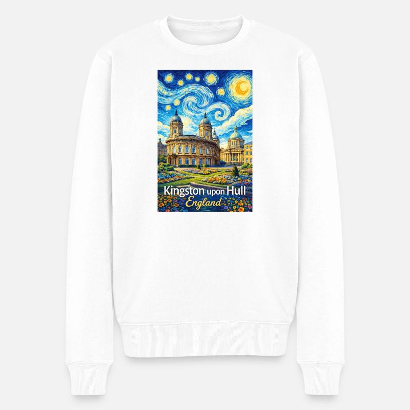 Kingston upon Hull, Angleterre - Pull Premium bio Homme - blanc