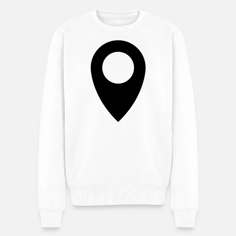 Standortstift - Männer Premium Bio Pullover - Weiß
