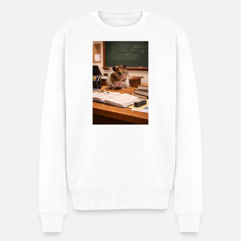 Chico 11: Professor - Männer Premium Bio Pullover - Weiß