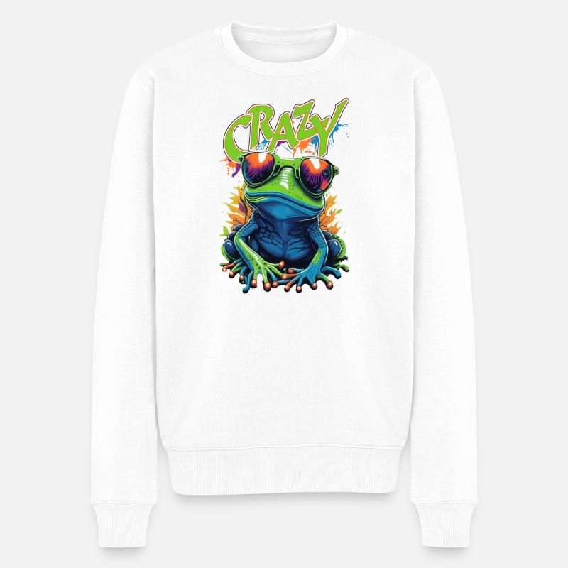 Pop Art de la Grenouille Folle - Pull Premium bio Homme - blanc