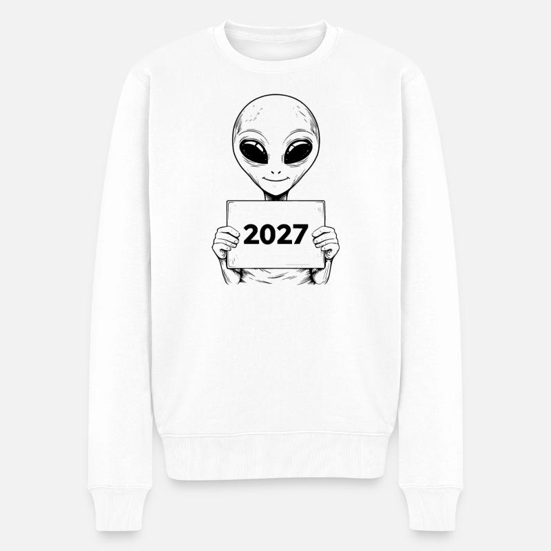 visiteur extraterrestre - Pull Premium bio Homme - blanc