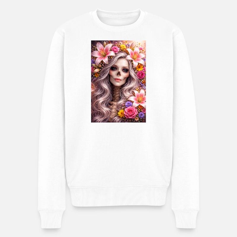 Lilith Mortis - Männer Premium Bio Pullover - Weiß