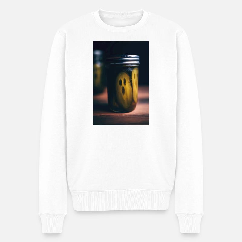 Geister des Spukgurkenglases - Männer Premium Bio Pullover - Weiß