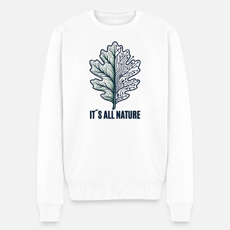 Alles ist Natur - Männer Premium Bio Pullover - Weiß