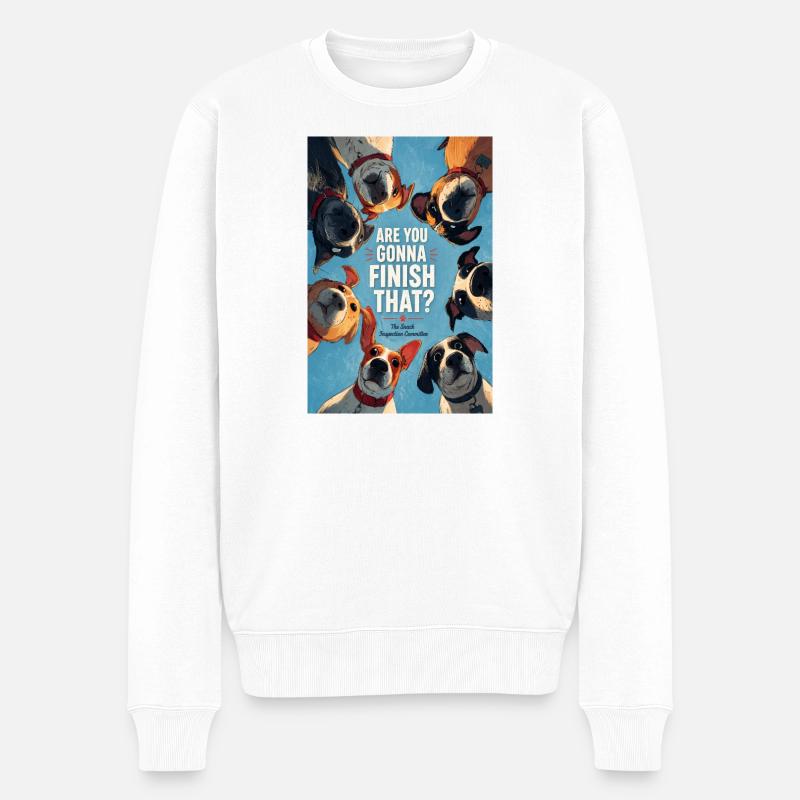 Tu vas finir ça ? Chiens - Pull Premium bio Homme - blanc