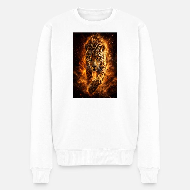 Incendie du léopard - Pull Premium bio Homme - blanc