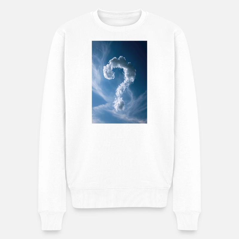 Nuage Ciel Interrogateur - Pull Premium bio Homme - blanc
