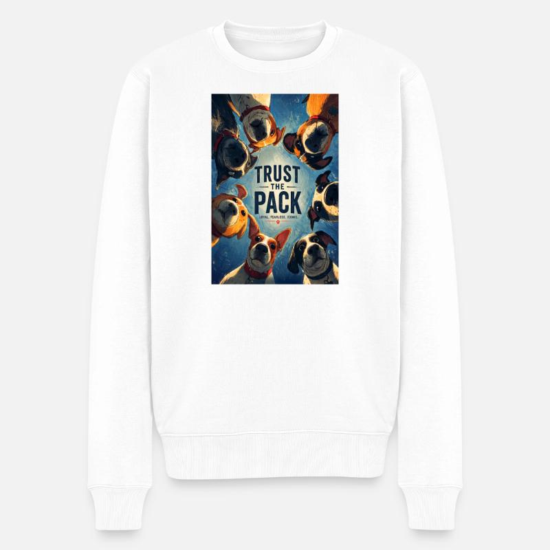 Faites confiance à la meute - Pull Premium bio Homme - blanc