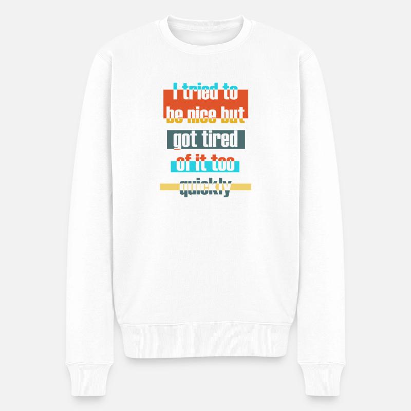 inscription amusante - Pull Premium bio Homme - blanc
