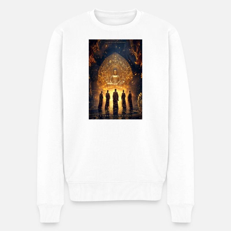 Caverne du Chemin d’Or - Pull Premium bio Homme - blanc