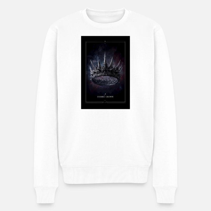 Couronne Cosmique : Nébuleuse à Pointes - Pull Premium bio Homme - blanc