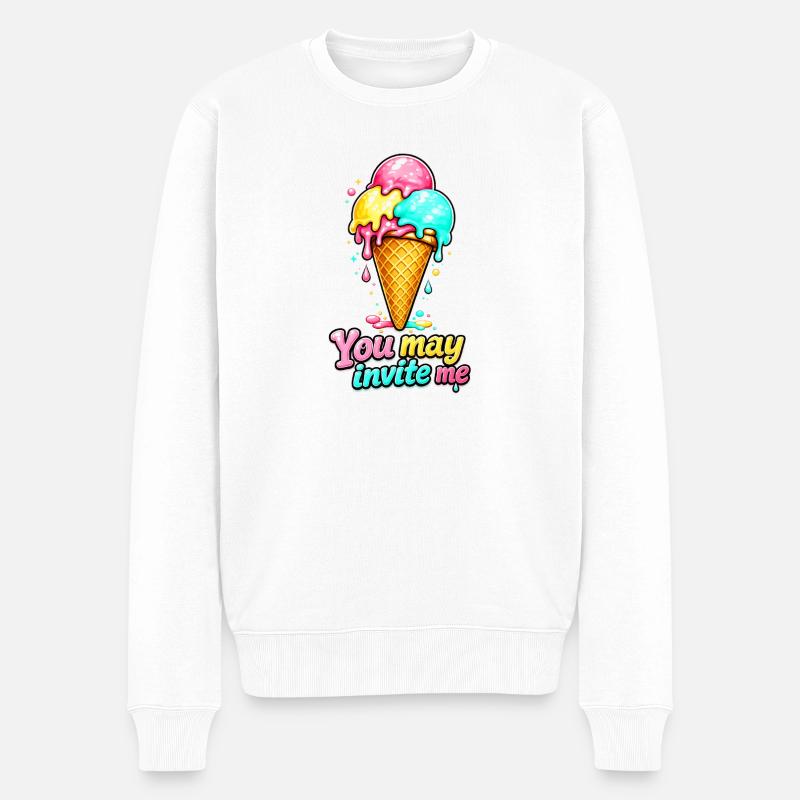 Eiskalt erwischt - Männer Premium Bio Pullover - Weiß