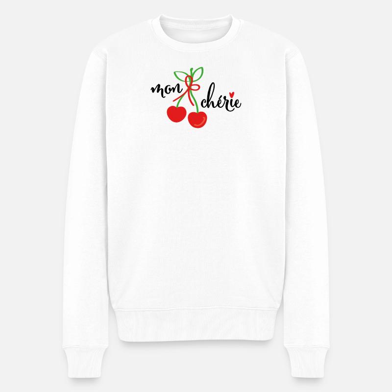 mon cherie - Männer Premium Bio Pullover - Weiß