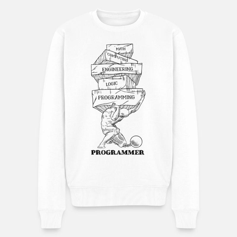 Programmiererprobleme - Männer Premium Bio Pullover - Weiß