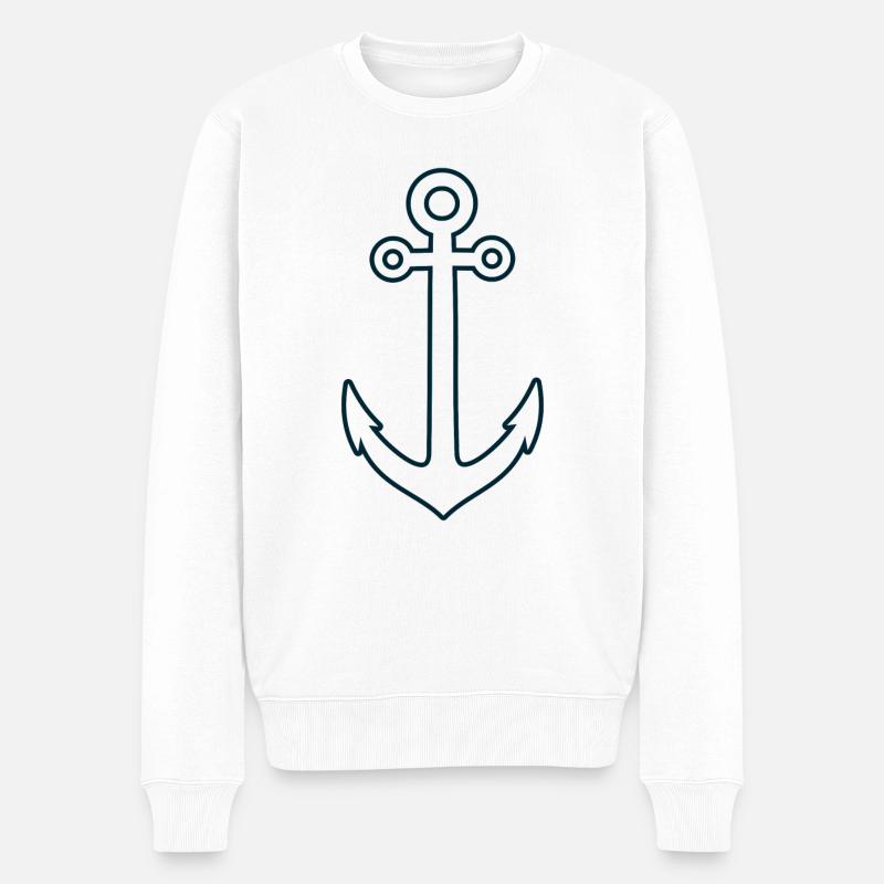 ancre - Pull Premium bio Homme - blanc