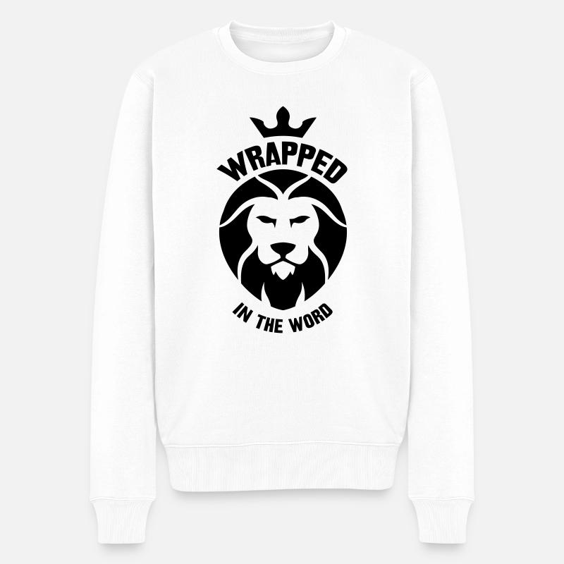 Enveloppé dans le mot! - Pull Premium bio Homme - blanc