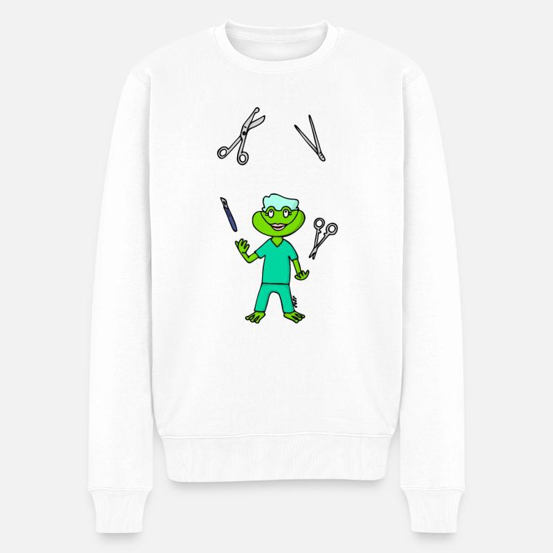 OP Nurse Frog - Pull Premium bio Homme - blanc