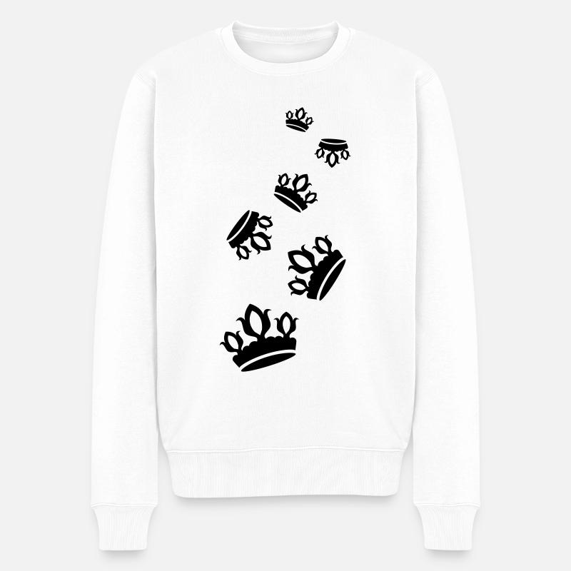 Silhouette de la couronne - Pull Premium bio Homme - blanc