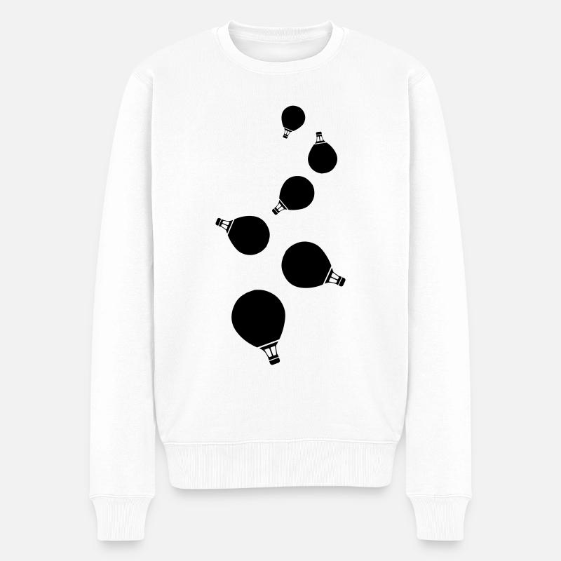 Heißluftballon icon - Männer Premium Bio Pullover - Weiß