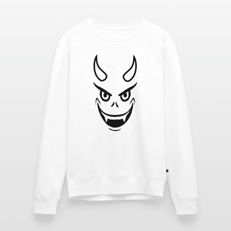 Face Evil Devil Design Pull Premium bio Homme