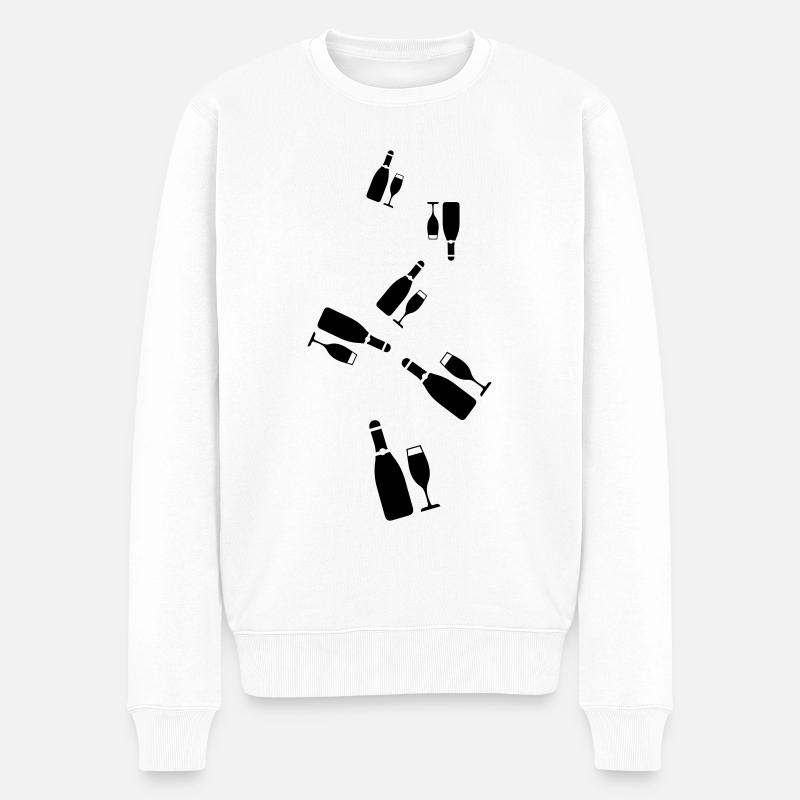Symbole du vin rouge - Pull Premium bio Homme - blanc