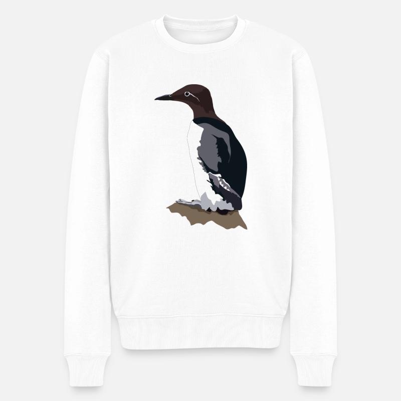 Trottellumme - Männer Premium Bio Pullover - Weiß