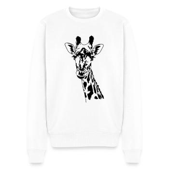 GIRAFFE Wildlife Safari Afrika Wilsigns - Pull Premium bio Homme - blanc - Devant - Thijin (182cm)