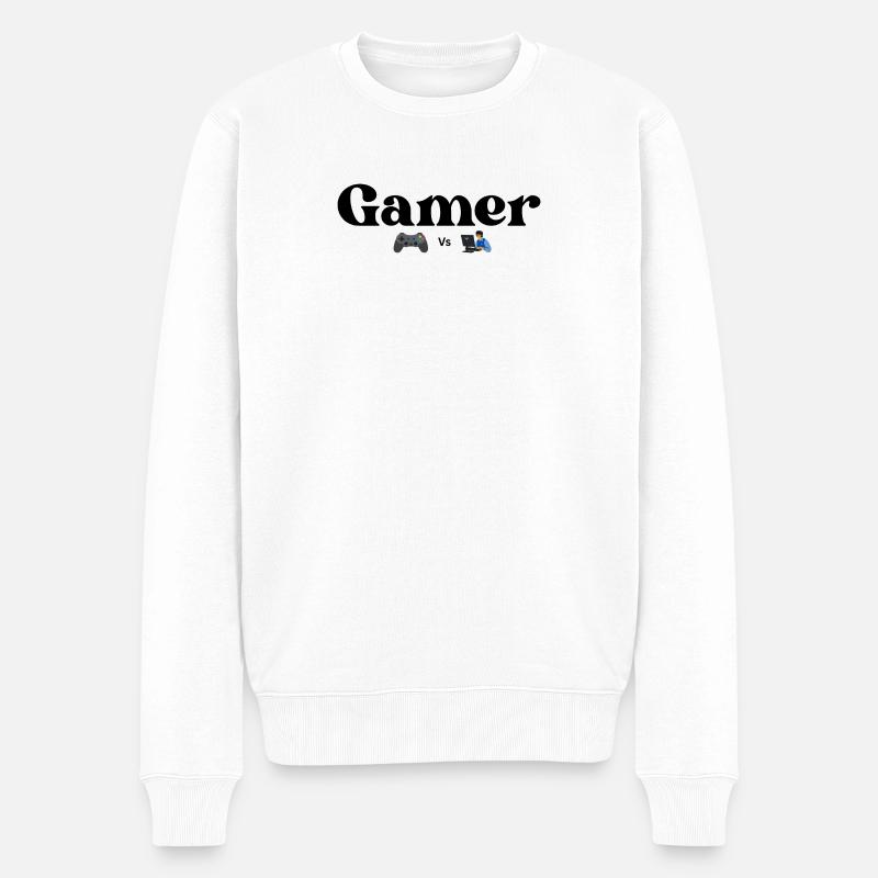 Controller VS PC - Men's Premium Organic Jumper - white