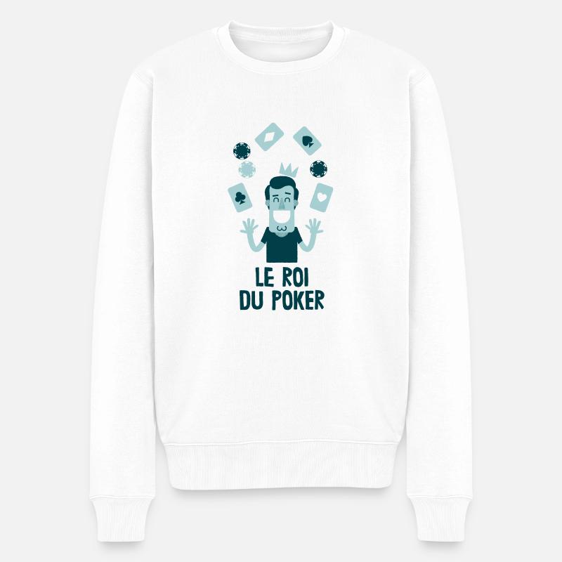 le roi du poker - Pull Premium bio Homme - blanc