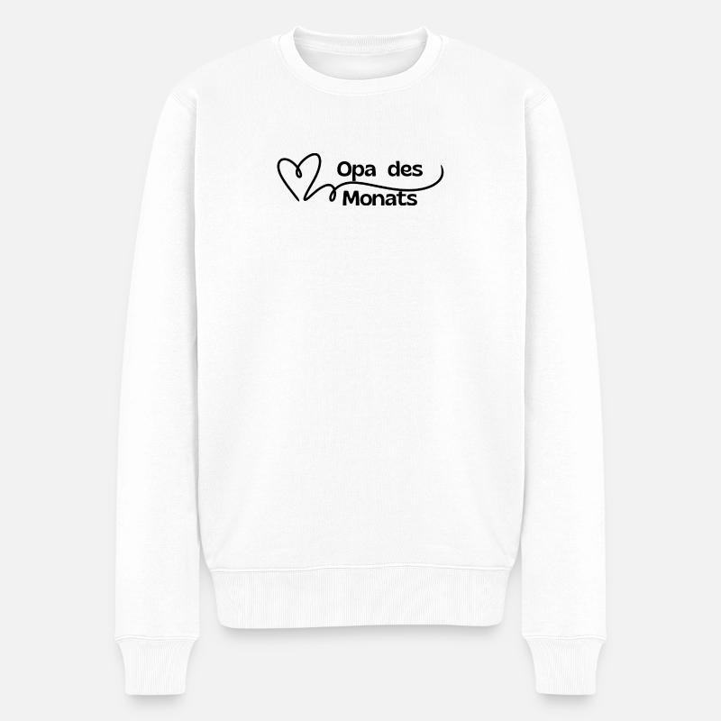 Papi du mois Coeur - Pull Premium bio Homme - blanc