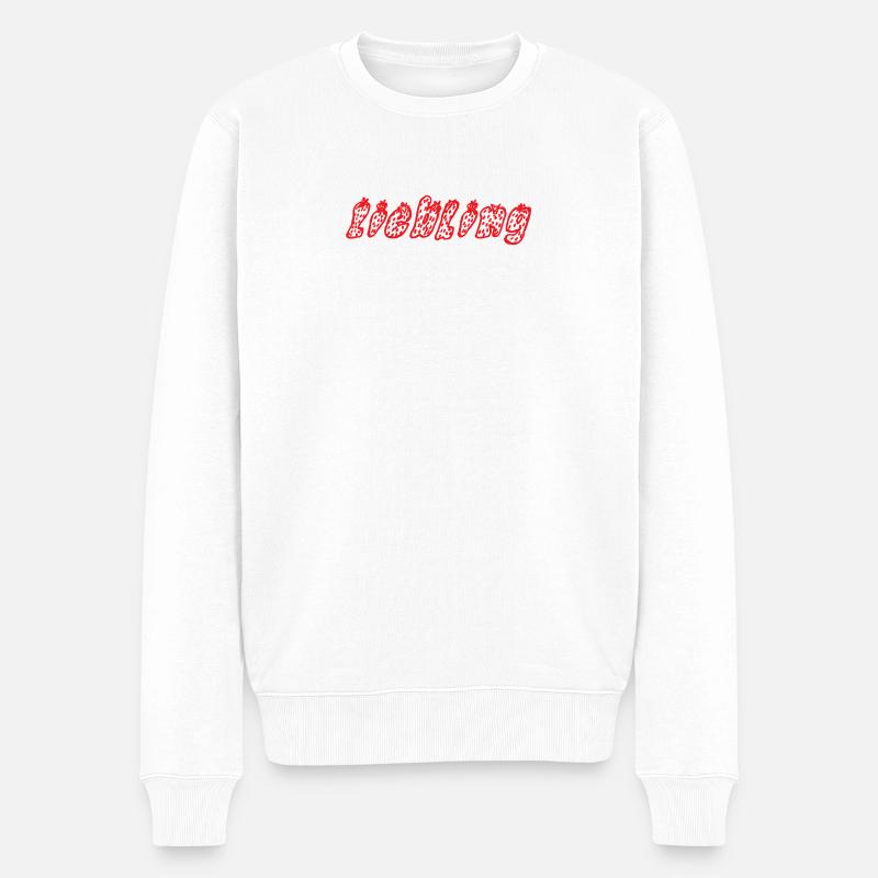 Liebling Exotischer Fruchtmuster Druck - Männer Premium Bio Pullover - Weiß