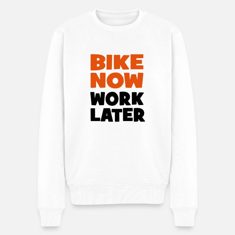 Motorrad - Männer Premium Bio Pullover - Weiß