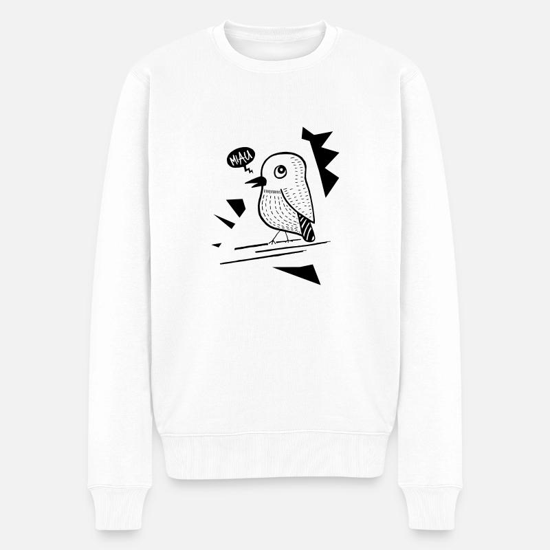 Bird - Männer Premium Bio Pullover - Weiß