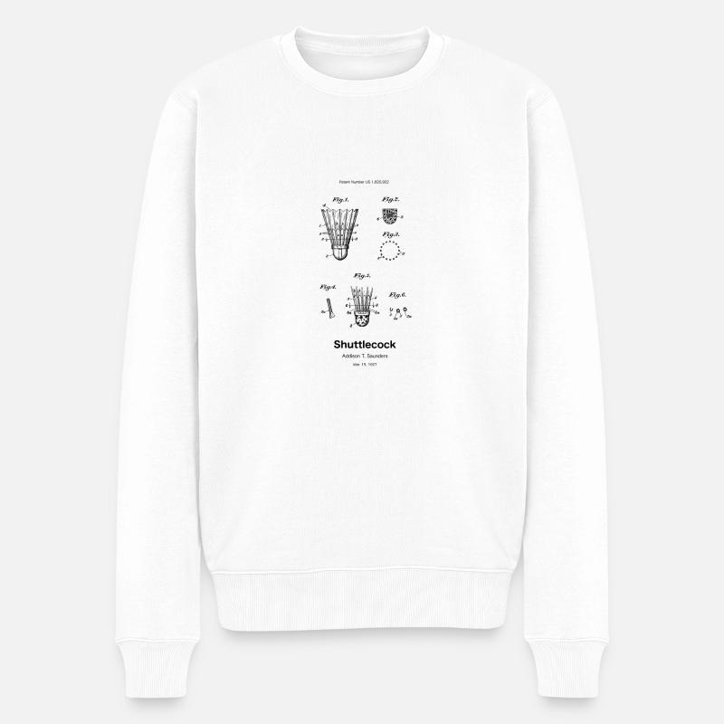 Shuttlecock - Männer Premium Bio Pullover - Weiß