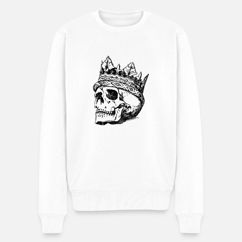 crâne Royal Crown - Pull Premium bio Homme - blanc