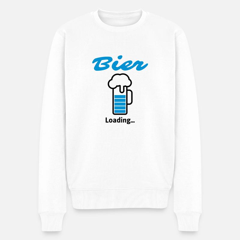 Bier Loading... - Männer Premium Bio Pullover - Weiß