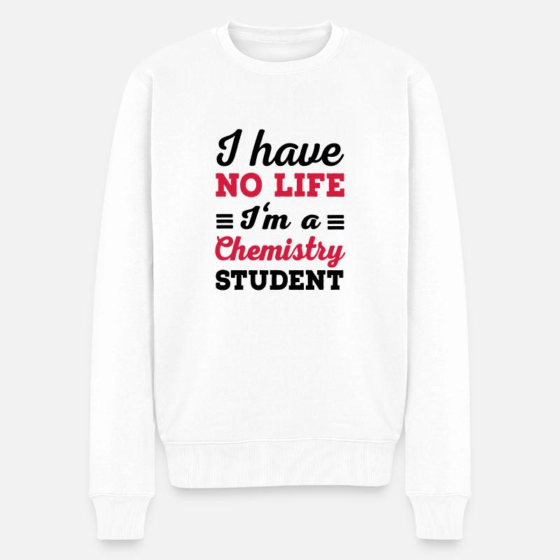 Chemie - Männer Premium Bio Pullover - Weiß