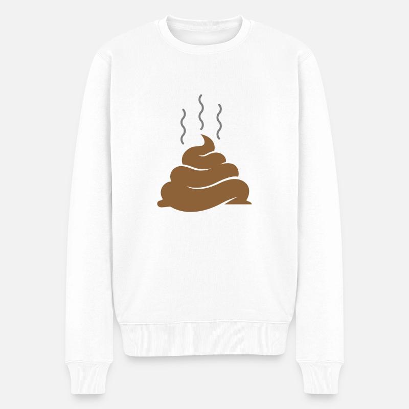 Ein Haufen Scheiße - Männer Premium Bio Pullover - Weiß