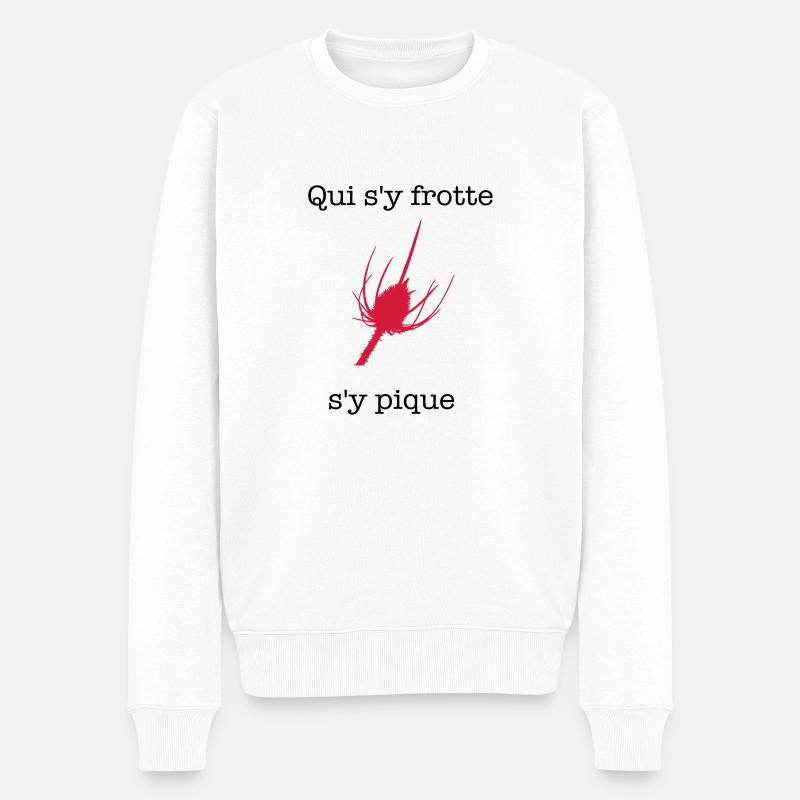 ressentiment - Pull Premium bio Homme - blanc