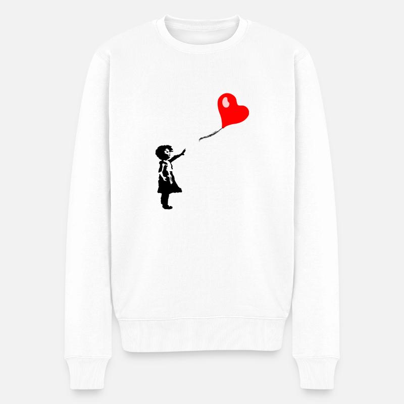 Ballon Kind - Männer Premium Bio Pullover - Weiß