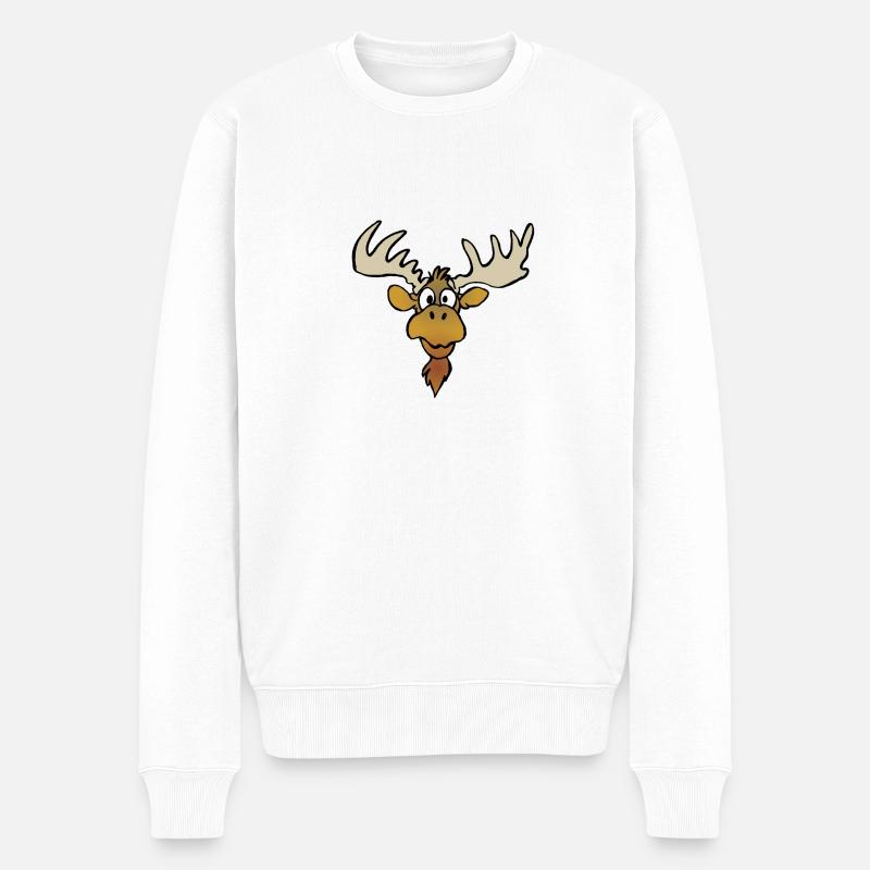 Moose semble maladroit - Pull Premium bio Homme - blanc